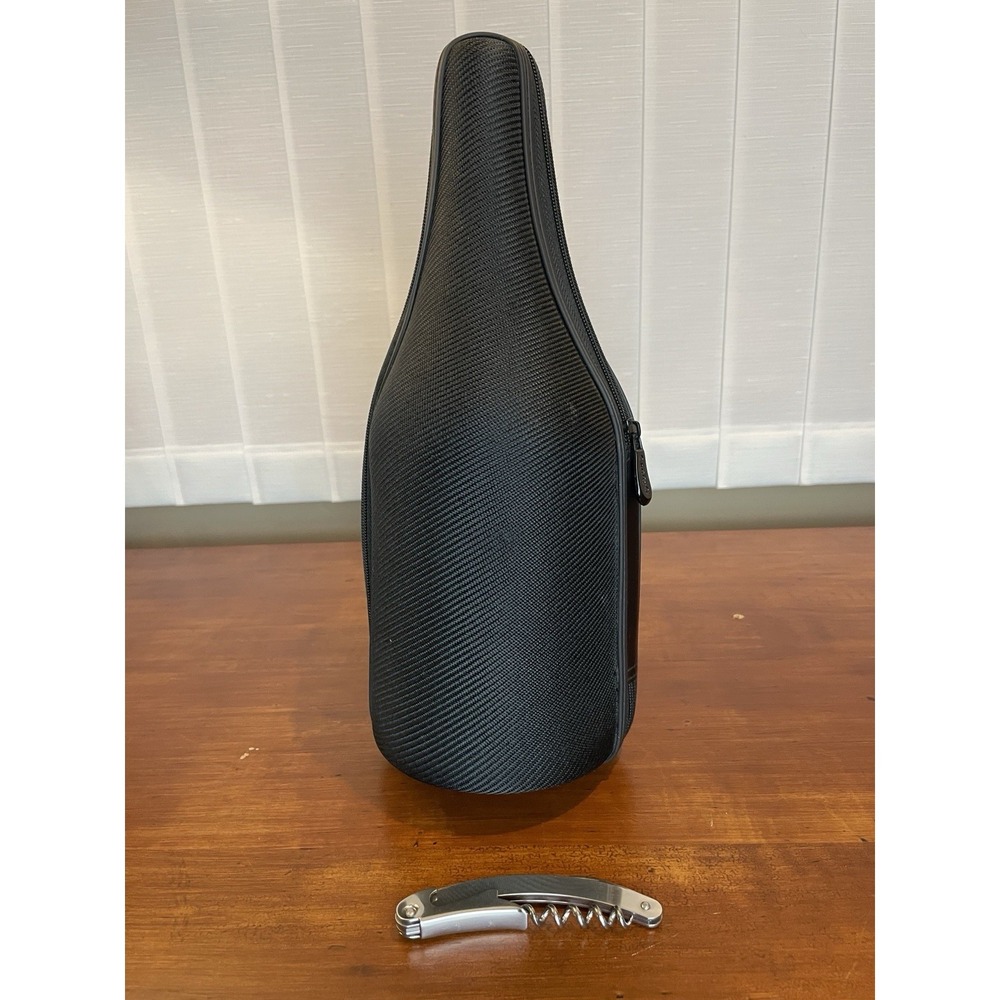 Caddy O Insulated Wine Bottle Carrier Tote With Shoulder Strap And Corkscrew